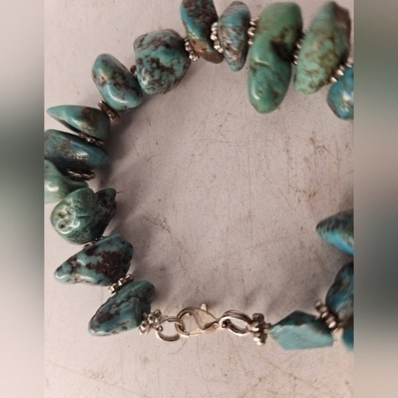 Sterling silver‎ and turquoise bracelet - Picture 2 of 4